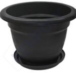 Round planter No.3 with dish