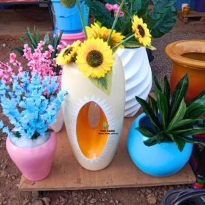 Fiberglass Vase with Center Hole