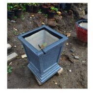Square Pedestal Concrete Planter - Image 3