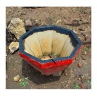 Octagon Concrete Flower Vase - Image 2