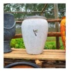 White Speckled Clay Vase