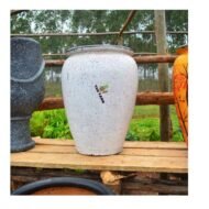 White Speckled Clay Vase