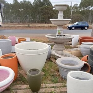 Three-Tier Concrete Water Fountain