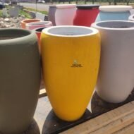 Oval Concrete Flower Pot - Image 26