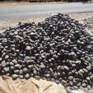 Small Natural River Pebbles - Black