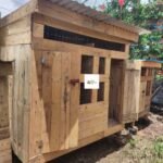 Large Wooden Chicken House Kenya | Raised Poultry Coop with Nesting Box (15-20 Chickens)