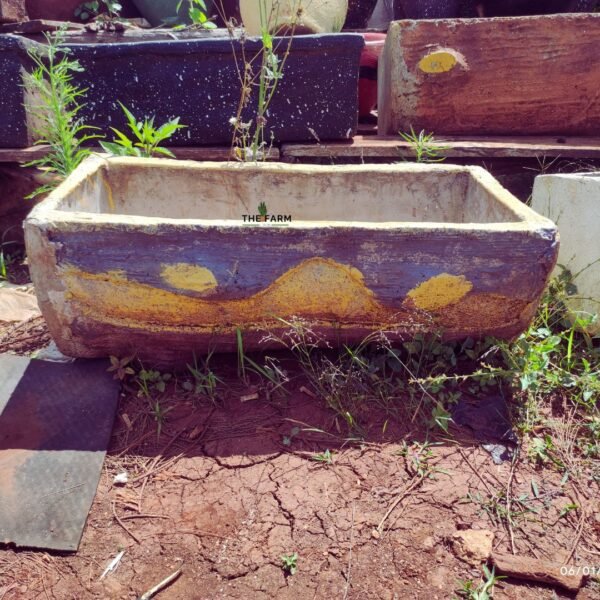 Rustic Clay Trough Pot