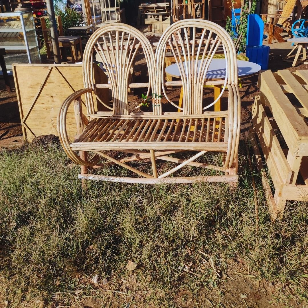 Rustic Bamboo Love Seat & Garden Bench