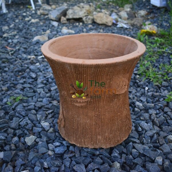 Tree Trunk Clay Pot
