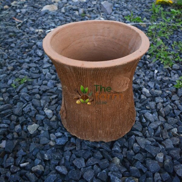 Tree Trunk Clay Pot