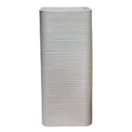 Tall Rectangular Beige Planter – Modern Linear Wavy Stone-look Finish | 75cm(H) x 32cm(W) - Image 2