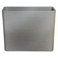 Wide Rectangular Beige Planter Box – Modern Linear Wavy Stone-look Finish | 77cm(H) x 89cm(W) - Image 2