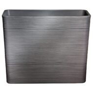 Wide Rectangular Beige Planter Box – Modern Linear Wavy Stone-look Finish | 77cm(H) x 89cm(W) - Image 3