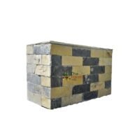 1 Meter Concrete Stone-Cladded Planter – 40cm Wide x 60cm High x 100cm Long - Image 2