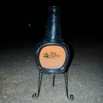 Clay Chiminea with Metallic Stand
