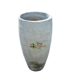 Olive concrete planter C.