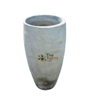 Olive concrete planter C.