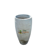 Olive concrete planter B medium size.
