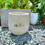 Egg grape concrete flower pot large size.