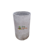 large cylinder concrete planter.