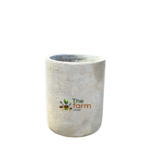 Medium cylinder concrete planter.